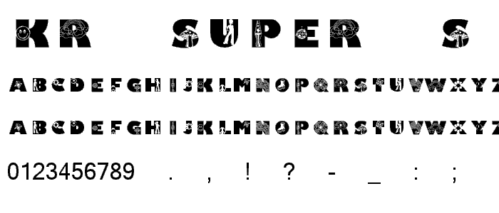 KR Super 70_s font